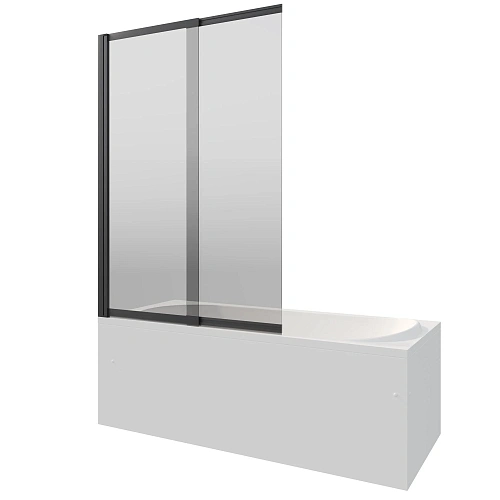 Шторка на ванну BERGES RIVER S Slider Black 980 тонированное стекло 065018 Шторка на ванну BERGES RIVER S Slider Black 980 тонированное стекло 065018