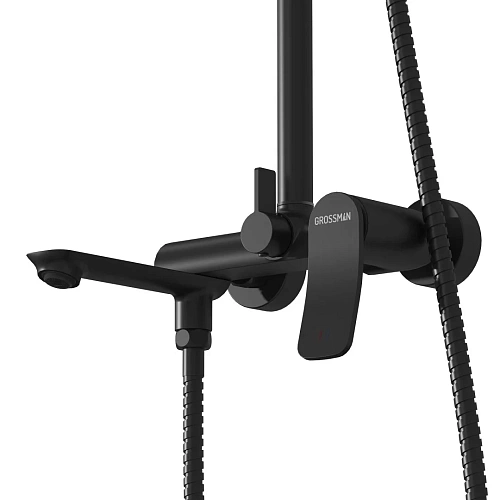 Душевая система GROSSMAN Advans 500.K35.09.210 черный матовый Душевая система GROSSMAN Advans 500.K35.09.210 черный матовый