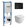 Комплект инсталляции GROSSMAN 900.K31.01.000 с клавишей смыва 700.K31.03.210.210 и унитазом GROSSMAN GR-4455S арт.97.4455S.03.210