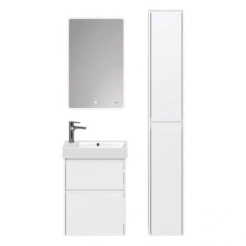 Тумба под раковину DREJA SLIM, 55 см, подвесная/напольная, 2 ящика, белый глянец 99.0400 Тумба под раковину DREJA SLIM, 55 см, подвесная/напольная, 2 ящика, белый глянец 99.0400