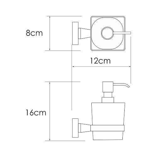 Дозатор жидкого мыла WasserKRAFT Rhin K-8799 хром Дозатор жидкого мыла WasserKRAFT Rhin K-8799 хром
