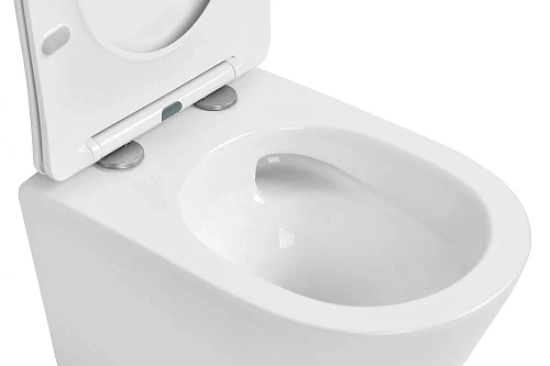 Унитаз подвесной ABBER Bequem AC1102T белый, безободковый, смыв торнадо с крышкой микролифт Унитаз подвесной ABBER Bequem AC1102T белый, безободковый, смыв торнадо с крышкой микролифт