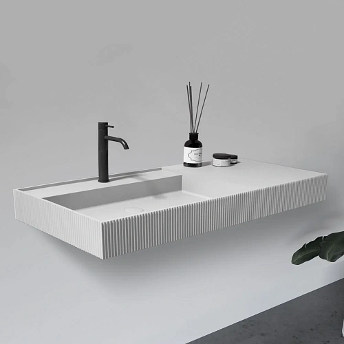 Раковина ABBER Stein AS2628 подвесная, белая матовая Раковина ABBER Stein AS2628 подвесная, белая матовая