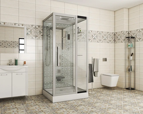 Душевая кабина Niagara Luxe NG-7714W (1000x900х2150) низкий поддон стенки белые Душевая кабина Niagara Luxe NG-7714W (1000x900х2150) низкий поддон стенки белые