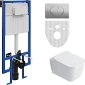 Комплект Унитаз подвесной STWORKI Монтре SETK3204-2616 безободковый, с микролифтом + Система инсталл 561452 Комплект Унитаз подвесной STWORKI Монтре SETK3204-2616 безободковый, с микролифтом + Система инсталл 561452