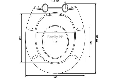 Крышка-сиденье BERGES Family PP 025904 Крышка-сиденье BERGES Family PP 025904