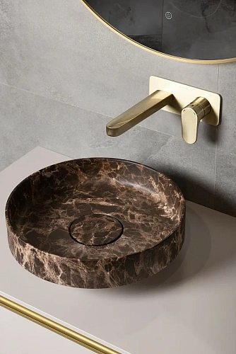 Раковина Boheme Corian 400x130 Emprador 801-ED накладная Раковина Boheme Corian 400x130 Emprador 801-ED накладная