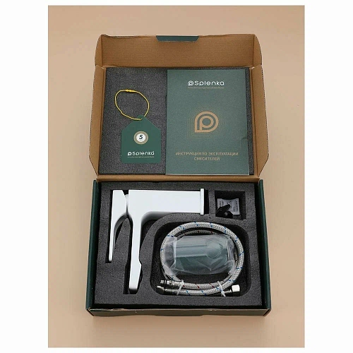 Смеситель для раковины Splenka S55.10.08 монолитный, белый Смеситель для раковины Splenka S55.10.08 монолитный, белый