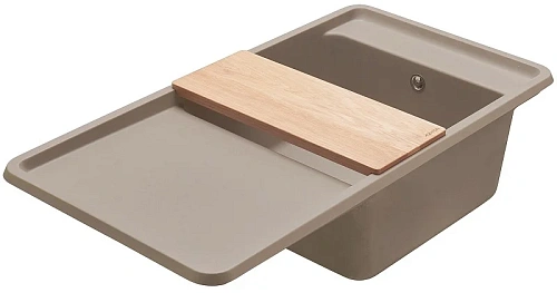 Кухонная мойка Aquaton Беллис 97 1A725132BS250 из литого мрамора, серый шелк Кухонная мойка Aquaton Беллис 97 1A725132BS250 из литого мрамора, серый шелк