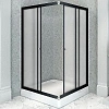 Душевой уголок Radomir Дрим 90х100 1-03-6-1-0-1211 прямоугольный, левый стекло матовое, поддон с каркасом и сифоном, профиль черный