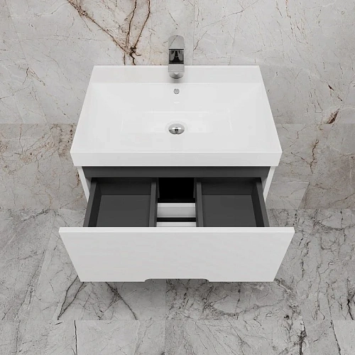 Тумба под раковину Style Line Матис 60 см ЛС-00002444 подвесная, белый матовый Тумба под раковину Style Line Матис 60 см ЛС-00002444 подвесная, белый матовый