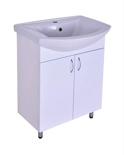 Тумба с раковиной Orange Лайт LA-60TUW+GR напольная белый Тумба с раковиной Orange Лайт LA-60TUW+GR напольная белый