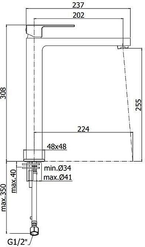 Смеситель для раковины Paffoni Elle EL081CR Смеситель для раковины Paffoni Elle EL081CR