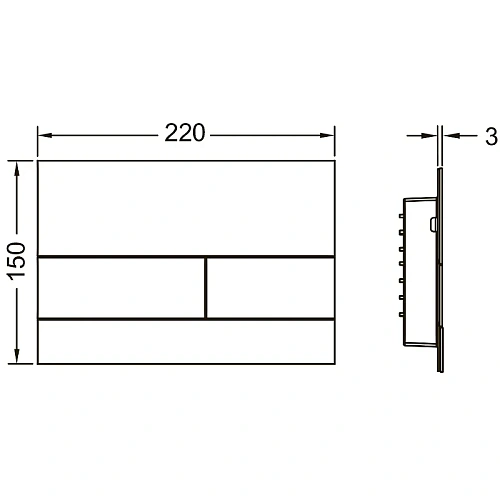Клавиша смыва TECE TECEsquare 9240843 PVD Brushed Nickel с покрытием против отпечатков пальцев Клавиша смыва TECE TECEsquare 9240843 PVD Brushed Nickel с покрытием против отпечатков пальцев