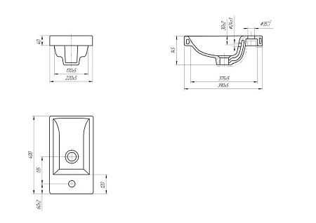 Раковина Cersanit COMO 40 (UM-COM40/1) мебельная S-UM-COM40/1-w Раковина Cersanit COMO 40 (UM-COM40/1) мебельная S-UM-COM40/1-w