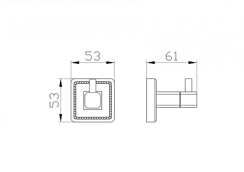 Крючок Wonzon & Woghand бронза (WW-7215) Крючок Wonzon & Woghand бронза (WW-7215)