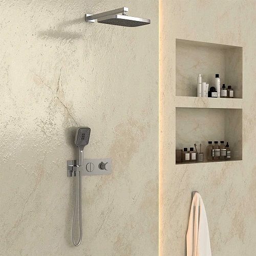 Душевая система Vincea VSFW-422T1CH встраиваемая, термостатический, 2 режима, хром Душевая система Vincea VSFW-422T1CH встраиваемая, термостатический, 2 режима, хром