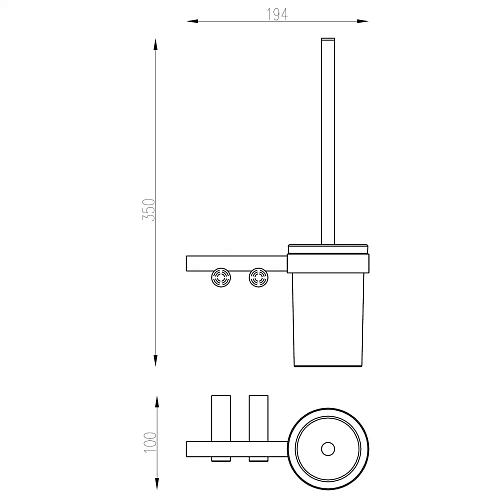 Ершик для унитаза ABBER Osten 316 AA1832BST сталь брашированная Ершик для унитаза ABBER Osten 316 AA1832BST сталь брашированная