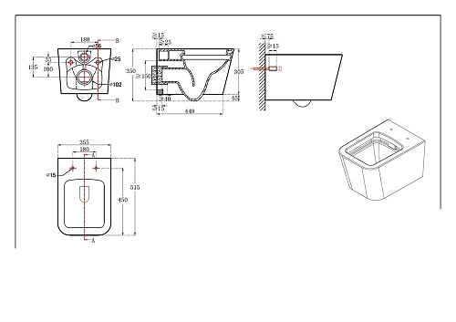 Унитаз подвесной Bravat Manno C21201UW-RUS с сиденьем Унитаз подвесной Bravat Manno C21201UW-RUS с сиденьем