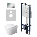 Комплект инсталляции AM.PM Sense IS100151.741701 с унитазом FlashСlean с сиденьем микролифт и клавишей хром Комплект инсталляции AM.PM Sense IS100151.741701 с унитазом FlashСlean с сиденьем микролифт и клавишей хром