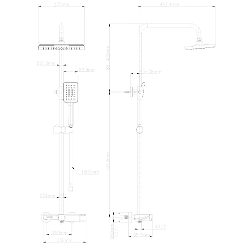 Душевая система Wonzon & Woghand белый матовый (WW-AE33110-MW) Душевая система Wonzon & Woghand белый матовый (WW-AE33110-MW)