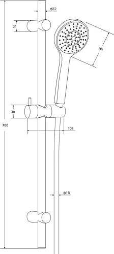 Душевой гарнитур STWORKI Дублин by Damixa Дублин HFDB91000, хром 427929 Душевой гарнитур STWORKI Дублин by Damixa Дублин HFDB91000, хром 427929