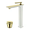 Смеситель для раковины Lemark Mista LM6409WG , белый/золото