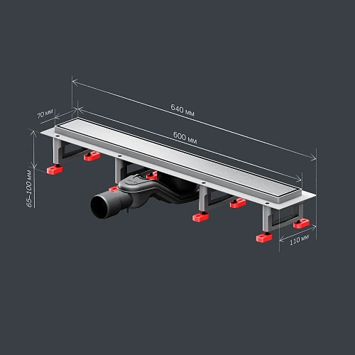 Душевой лоток AM.PM Master Flow W01SC-U11-060-04SB Tile 60см, сталь матовая Душевой лоток AM.PM Master Flow W01SC-U11-060-04SB Tile 60см, сталь матовая