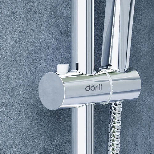 Душевая система Dorff Norma D0712000 с квадратными лейками, хром Душевая система Dorff Norma D0712000 с квадратными лейками, хром