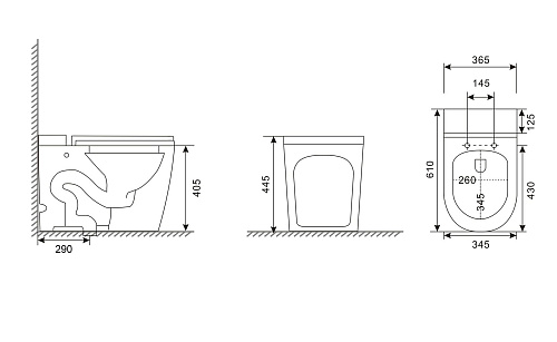 Унитаз приставной ABBER Bequem AC1114P белый с импульсным смывом с крышкой микролифт Унитаз приставной ABBER Bequem AC1114P белый с импульсным смывом с крышкой микролифт