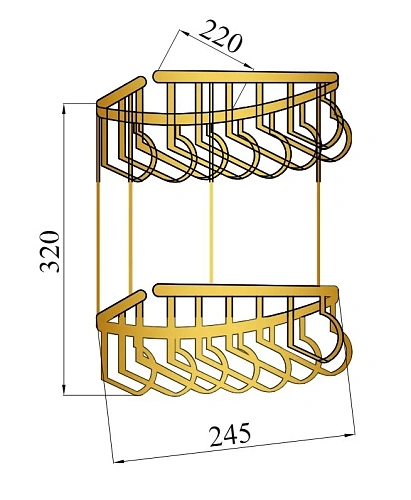Полка Boheme Imperiale 10427 двойная Полка Boheme Imperiale 10427 двойная