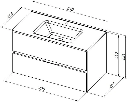 Тумба под раковину Aquanet Алвита new серый 00303922 Тумба под раковину Aquanet Алвита new серый 00303922