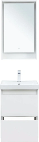 Тумба под раковину Aquanet Милан 50 белый глянец 00336366 подвесная Тумба под раковину Aquanet Милан 50 белый глянец 00336366 подвесная