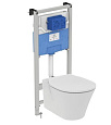 Детальная картинка товара «комплект 3 в 1 ideal standard e212101 инсталляция prosys с подвесным унитазом connect air aquablade »