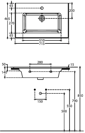 Раковина Allen Brau Fantasy 72 4.11024.20 Раковина Allen Brau Fantasy 72 4.11024.20