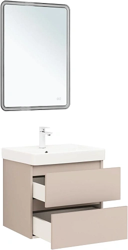 Тумба под раковину Aquanet Вега 2.0 60 бежевый 00337941 подвесная Тумба под раковину Aquanet Вега 2.0 60 бежевый 00337941 подвесная