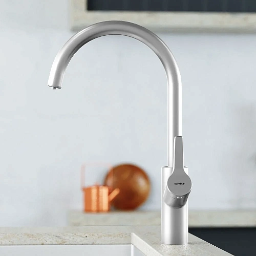 Смеситель для кухни Damixa Eclipse 310721400 с каналом для питьевой воды, никель Смеситель для кухни Damixa Eclipse 310721400 с каналом для питьевой воды, никель
