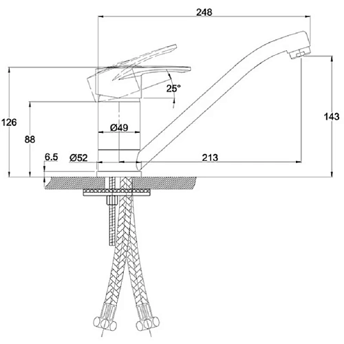 Смеситель для кухни Kaiser Planet 14033 Смеситель для кухни Kaiser Planet 14033