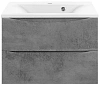Тумба под раковину Vincea Mia 650 подвесная, 2 выкатных ящика soft close, Beton VMC-2MA650BT