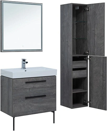 Тумба под раковину Aquanet Nova 75 дуб рошелье (2 ящика) 00242260 Тумба под раковину Aquanet Nova 75 дуб рошелье (2 ящика) 00242260