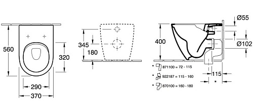 Унитаз приставной Villeroy&Boch Subway 2.0 5602R0R1 (5602 R0 R1) Унитаз приставной Villeroy&Boch Subway 2.0 5602R0R1 (5602 R0 R1)