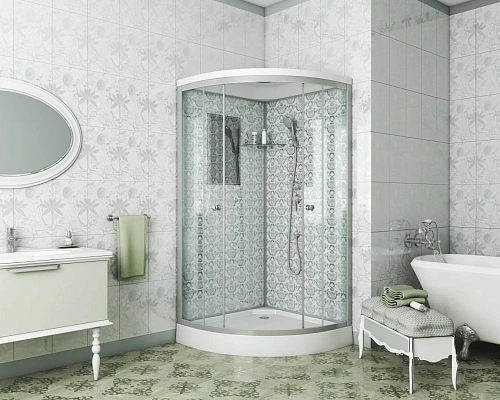 Душевая кабина Niagara Luxe NG-7702W (1000x1000х2100) низкий поддон (15см) стенки белые Душевая кабина Niagara Luxe NG-7702W (1000x1000х2100) низкий поддон (15см) стенки белые