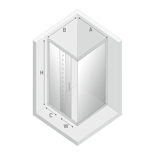 Душевой уголок NEW TRENDY NEW VARIA 100x80x190 D-0189A/D-0104B (хром) Душевой уголок NEW TRENDY NEW VARIA 100x80x190 D-0189A/D-0104B (хром)