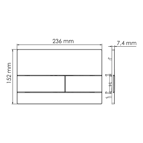 Клавиша смыва WasserKRAFT WH03 белый с клавишей смыва белый Клавиша смыва WasserKRAFT WH03 белый с клавишей смыва белый