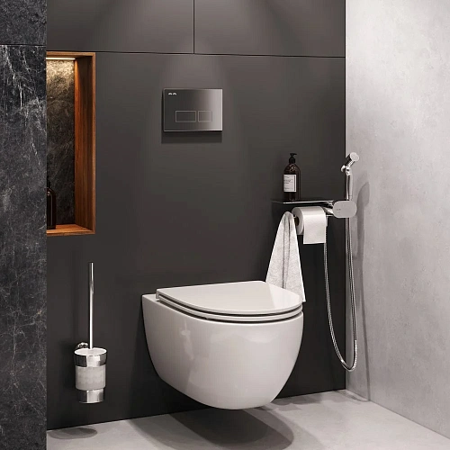 Унитаз подвесной AM.PM Awe CK11H0504W в наборе с гигиеническим душем с сиденьем Унитаз подвесной AM.PM Awe CK11H0504W в наборе с гигиеническим душем с сиденьем