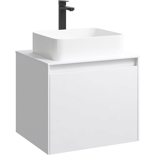 Корпус тумбы под раковину подвесной, 60 см без фасадов AQWELLA Mobi MOB0106W цвет белый Корпус тумбы под раковину подвесной, 60 см без фасадов AQWELLA Mobi MOB0106W цвет белый