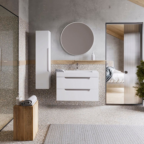 Тумба под раковину Aqwella Cube 70 CUB0109W подвесная, белая Тумба под раковину Aqwella Cube 70 CUB0109W подвесная, белая