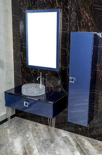 Тумба под раковину Boheme Lucido 80 см Насыщенный Синий 770-080-BL Тумба под раковину Boheme Lucido 80 см Насыщенный Синий 770-080-BL