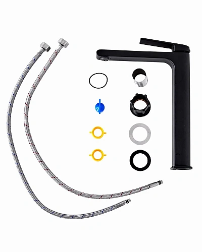 Смеситель для раковины Orange GAUSS M30-121b черный Смеситель для раковины Orange GAUSS M30-121b черный