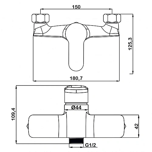 Смеситель для душа Swedbe Olymp 1820 Смеситель для душа Swedbe Olymp 1820